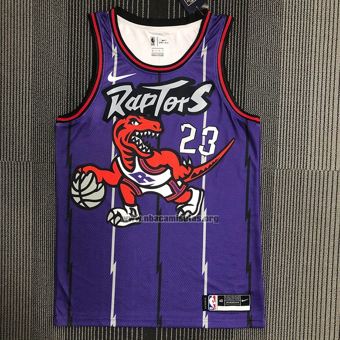 Camiseta Toronto Raptors Fred VanVleet NO 23 Classic Edition Violeta
